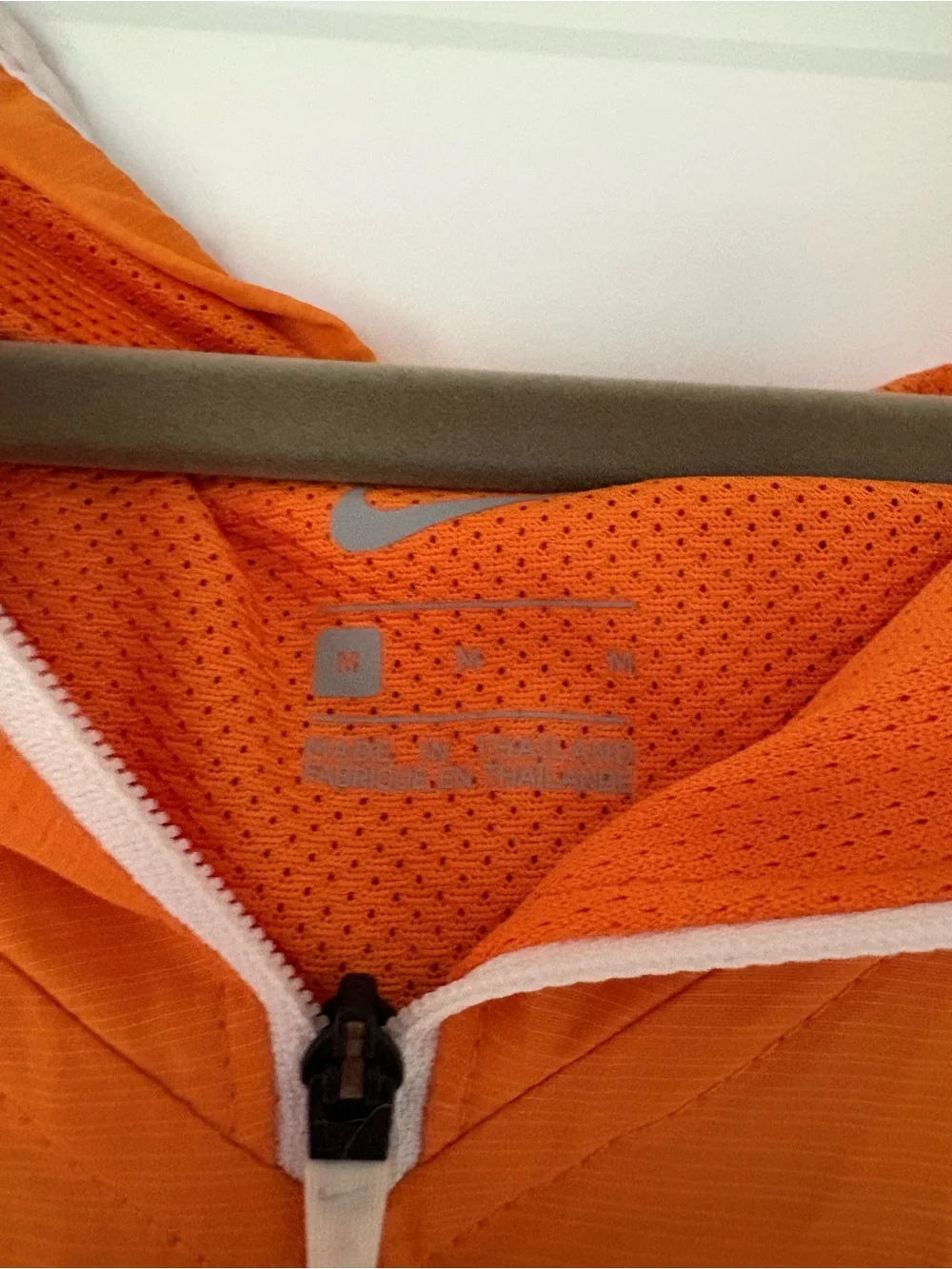 Nike Orange & White Hooded Pullover Windbreaker with Tennessee T